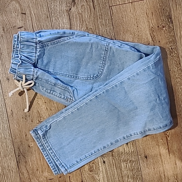 Women's Drawstring Denim Pants - Picture 4 of 4